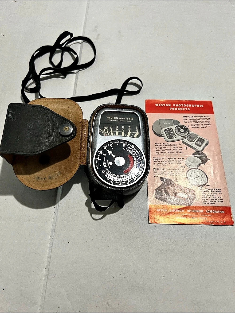 Weston Master III Universal Exposure Meter (Model 737 with Manual